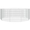 vidaXL Recinto per Animali Ruspante 10 Pannelli 54x60 cm Ferro Zincato