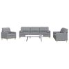 vidaXL Set Divani 3 pz con Cuscini Decorativi Grigio Chiaro in Tessuto