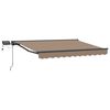 vidaXL Cornice per Tenda Manuale con LED Tortora 5 x 3 m