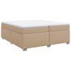 vidaXL Giroletto a Molle con Materasso Cappuccino 200x200cm Similpelle