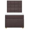 vidaXL Giroletto a Molle con Materasso Marrone Scuro 90x200 cm Tessuto