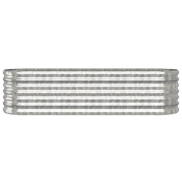 vidaXL Letto Giardino Acciaio Zincato 152x40x36cm Argento