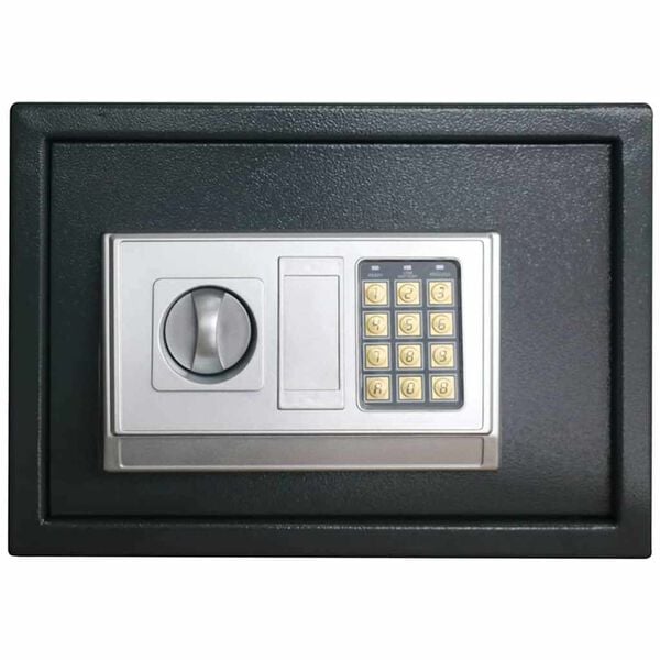vidaXL Cassetta di sicurezza digitale Grigio scuro 35 x 25 x 25 cm