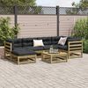vidaXL Set Divani da Giardino 7 pz in Legno Impregnato di Pino