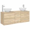 vidaXL Set di Armadi da Bagno 3 pz Rovere Sonoma 129 x 41 x 80 cm