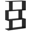 vidaXL Armadio per Libri 3 livelli 70 x 24 x 97 cm Rovere Nero