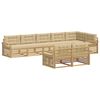 vidaXL Set di divani da esterno 8 pz Bianco e Beige Poliestere
