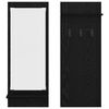 vidaXL Appendiabiti a muro con lo scaffale Rovere nero 70 x 10 x 90 cm
