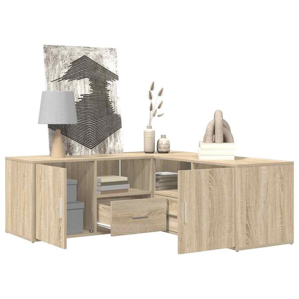 vidaXL Mobile Angolare Rovere Sonoma 200x40x45 cm in Truciolato