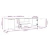vidaXL Mobile TV Bianco 140x35x40 cm in Legno Massello