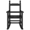 vidaXL Sedia a Dondolo per Bambini nera in Legno Massello di Pioppo