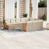 vidaXL Set Divani da Giardino 11 pz con Cuscini Beige in Polyrattan