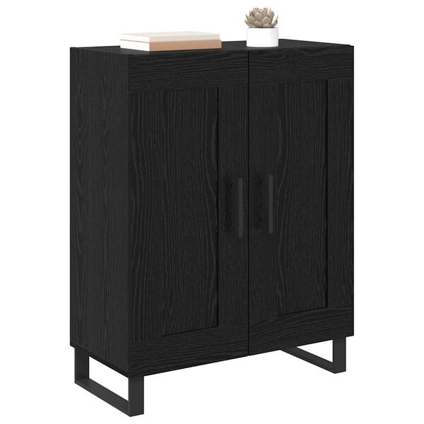 vidaXL Credenza Rovere Nero 69,5 x 34 x 90 cm