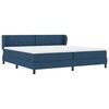 vidaXL Letto a molle con materasso Blu 200 x 200 cm Tessuto