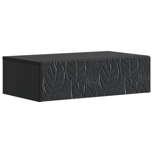 vidaXL Tavolino da Parete Laterale Nero 59 x 34,5 x 17 cm