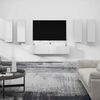 vidaXL Set di Mobili Porta TV 6 pz Bianco in Legno Multistrato