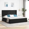 vidaXL Letto con contenitore e LED con led Nero 200 x 200 cm Velluto