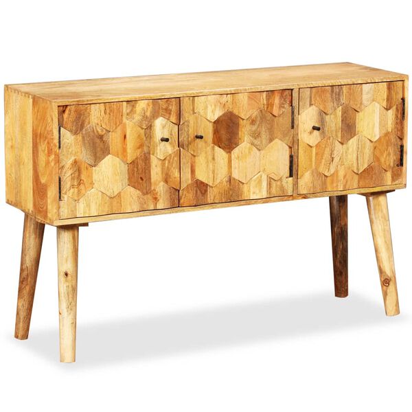 vidaXL Credenza in Legno Massello di Mango 118x35x75 cm