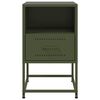 vidaXL Comodini 2 pz Verde Oliva 36x39x60,5 cm in Acciaio