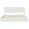 vidaXL Letto con Contenitore Bianco 200 x 200 cm Legno multistrato