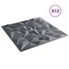 vidaXL Pannelli da parete 12 pcs Grigio ametista 50 x 50 cm