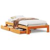 vidaXL Giroletto senza Materasso Marrone Cera 90x200 cm Massello Pino