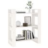 vidaXL Libreria/Divisorio Bianco 80x35x91 cm in Legno Massello di Pino