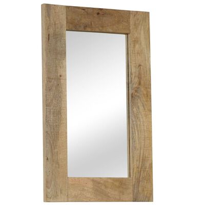 vidaXL Specchio in Legno Massello di Mango 50x80 cm