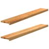 vidaXL Davanzali 2 pz Marrone Chiaro 140x20x2cm Legno Massello Rovere