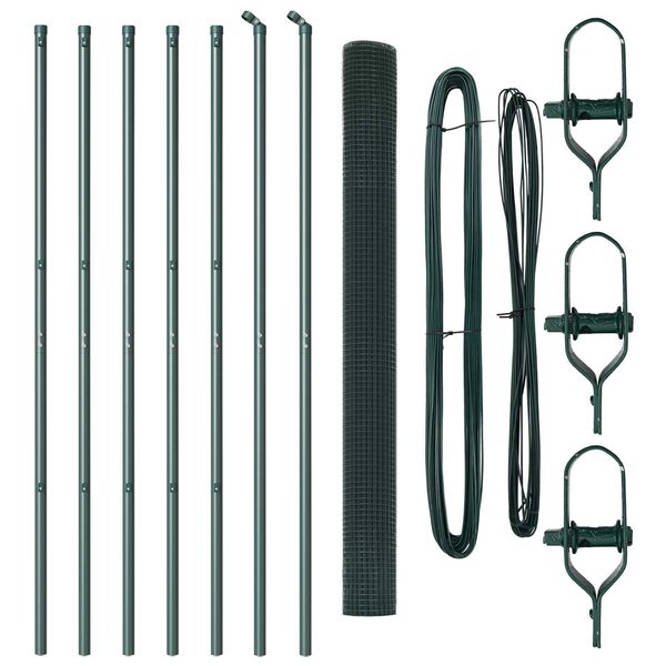 vidaXL Palo della recinzione Verde 10 x 1,5 m (rete 16 x 16 mm)