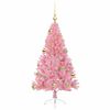 vidaXL Albero di Natale artificiale con luci integrate Rosa 120 cm PVC