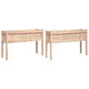 vidaXL Fioriere da Giardino 2 pz con Gambe in Legno Massello di Pino