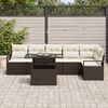 vidaXL Set Divano da Giardino 7 pcs Marrone Poly Rattan