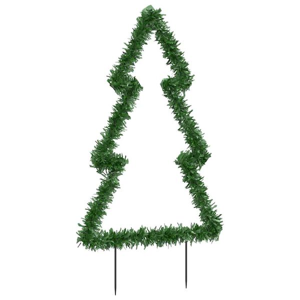 vidaXL Decorazione Luminosa Natalizia con Picchetti Albero 80LED 60cm