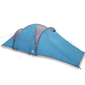 vidaXL Tenda da Campeggio a Cupola per 4 Persone Blu Impermeabile