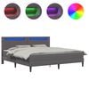 vidaXL Struttura del letto con testiera Grigio 180 x 200 cm Similpelle
