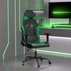 vidaXL Sedia da Gaming Nera e Verde in Similpelle