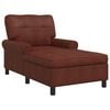 vidaXL Chaise Lounge Marrone Lucido 91 x 157 x 91 cm Pelle Sintetica