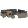 vidaXL Set Divano da Giardino 13 pz Grigio polyrattan