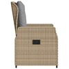 vidaXL Sedie da Giardino Reclinabili 2 pz Beige Polyrattan