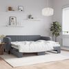 vidaXL Divano Letto con Letto Estraibile Grigio Scuro 80x200cm Velluto
