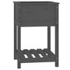 vidaXL Fioriera con Mensola Grigia 54x54x81 cm Legno Massello di Pino