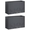 vidaXL Vaso da giardino 2 pz Antracite 80 x 20 x 49 cm