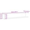 vidaXL Mensole Parete 2pz Rovere Fumo 100x16,5x16,5 cm in Truciolato