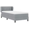 vidaXL Letto a molle con materasso Grigio chiaro 100 x 200 cm Tessuto