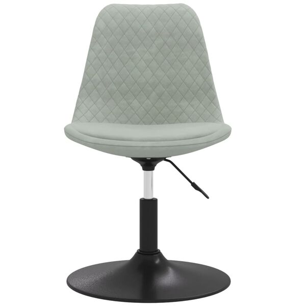 vidaXL Sedie da Pranzo Girevoli 6 pz Grigio Chiaro in Velluto