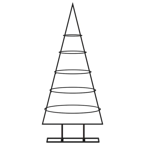 vidaXL Albero di Natale Decorativo in Metallo Nero 90 cm