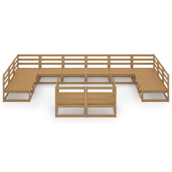 vidaXL Set Divani da Giardino 12 pz in Legno Massello di Pino