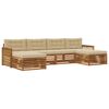 vidaXL Set divani con cuscino 6 pcs Legno di Acacia Massello