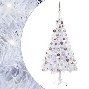 vidaXL Albero di Natale Preilluminato con Palline 120 cm 230 Rami